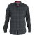 D555 Taylor Long Sleeve Shirt Charcoal - Overhemden - Overhemden Grote Maten Heren