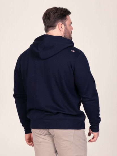 D555 Hector Adventurer Printed Zip Through Hoody Navyblauw - Sweaters & hoodies - Sweaters & Hoodies Grote Maten Heren