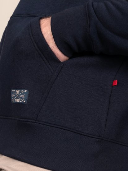 D555 Hector Adventurer Printed Zip Through Hoody Navyblauw - Sweaters & hoodies - Sweaters & Hoodies Grote Maten Heren