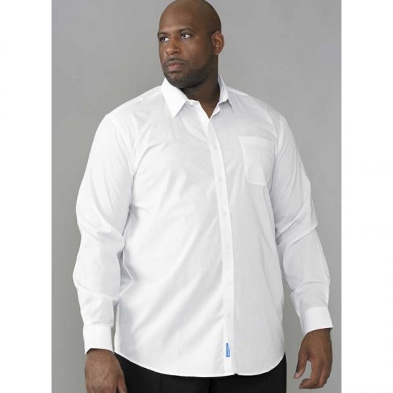D555 Aiden Easy Iron-Shirt White - Overhemden - Overhemden Grote Maten Heren