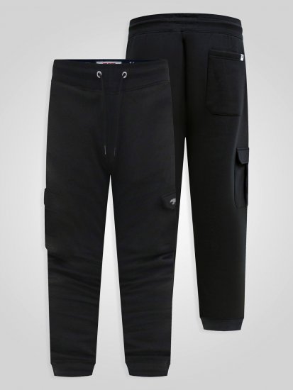 D555 Dexter 1 Cargo Jogger With Bear Embroidery TALL Zwart - TALL joggingbroeken - TALL joggingbroeken met extra beenlengte
