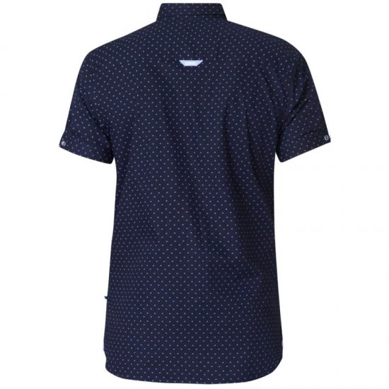 D555 Kurt Printed Short Sleeve Shirt - Overhemden - Overhemden Grote Maten Heren