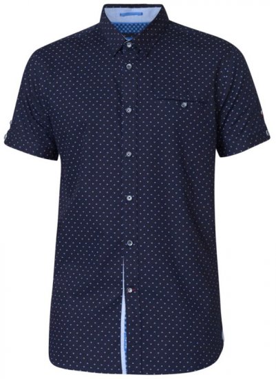 D555 Kurt Printed Short Sleeve Shirt - Overhemden - Overhemden Grote Maten Heren