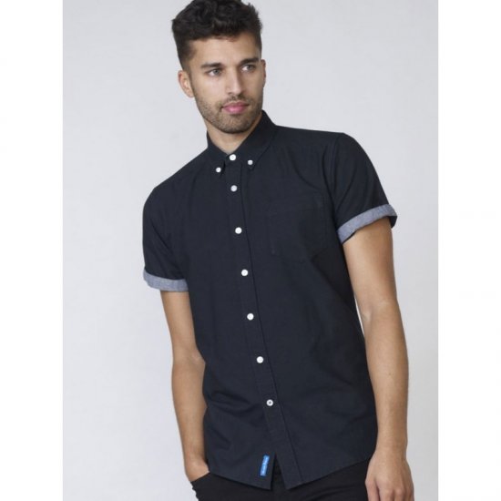 D555 Kevin Oxford Shirt Black - Overhemden - Overhemden Grote Maten Heren