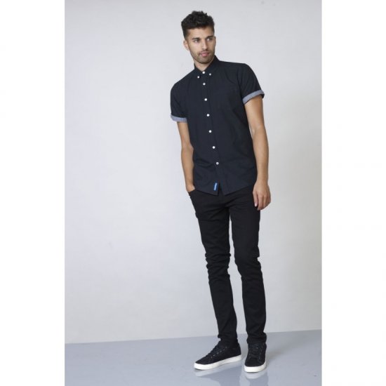 D555 Kevin Oxford Shirt Black - Overhemden - Overhemden Grote Maten Heren
