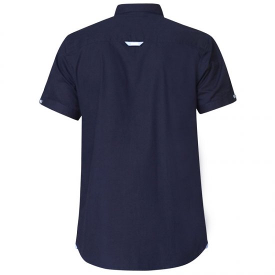 D555 Tim Short Sleeve Shirt Navy - Overhemden - Overhemden Grote Maten Heren