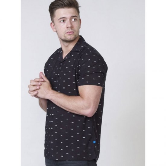 D555 Luciano Bowling Shirt Black - Overhemden - Overhemden Grote Maten Heren