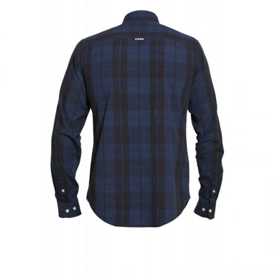 D555 Davenport Long Sleeve Shirt Navy - Overhemden - Overhemden Grote Maten Heren