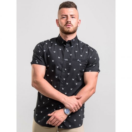 D555 Marley Shirt Black - Overhemden - Overhemden Grote Maten Heren