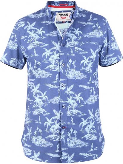 D555 WHITSBURY Hawaiian Print Shirt - Overhemden - Overhemden Grote Maten Heren