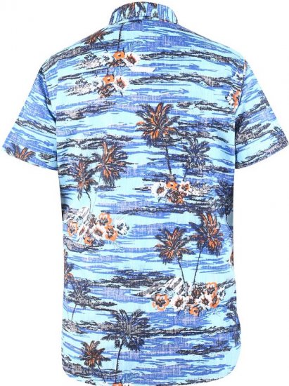 D555 CHARFORD Hawaiian Reverse Printed Shirt - Overhemden - Overhemden Grote Maten Heren