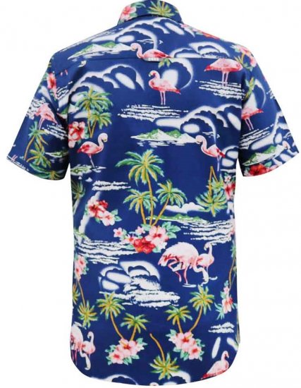 D555 Durham Flamingo Hawaiian Ao Print Shirt - Overhemden - Overhemden Grote Maten Heren