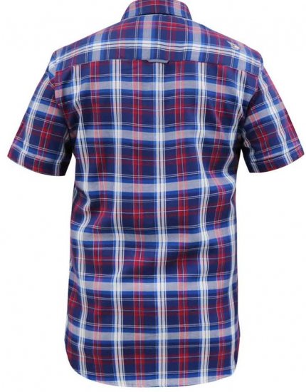D555 Portland Check Button Down Collar S/S Shirt - Overhemden - Overhemden Grote Maten Heren