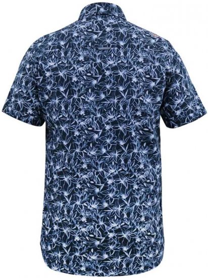 D555 Padbury Floral Ao Printed S/S Shirt Navy - Overhemden - Overhemden Grote Maten Heren