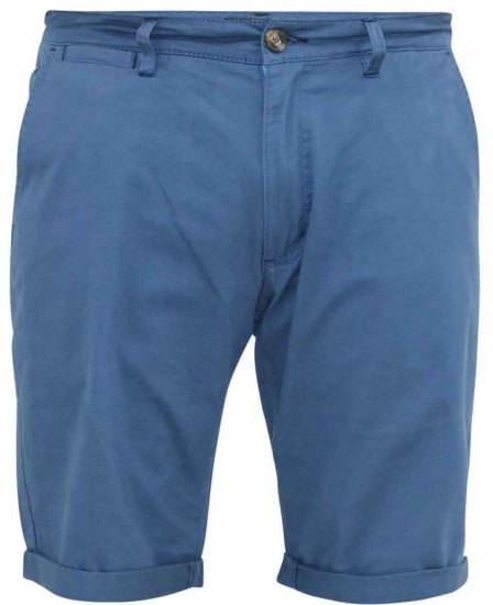 D555 Nelson Stretch Chino Shorts Blue - Korte broeken - Grote Maten Korte Broeken Heren