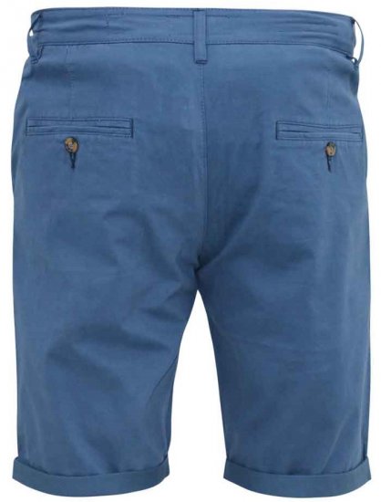 D555 Nelson Stretch Chino Shorts Blue - Korte broeken - Grote Maten Korte Broeken Heren