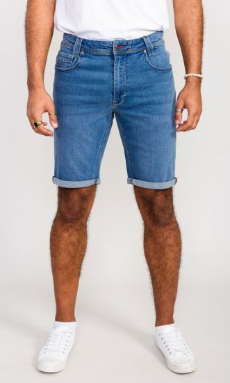 D555 Suffolk Blue Stretch Denim Shorts - Korte broeken - Grote Maten Korte Broeken Heren