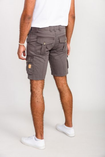 D555 Melton Cotton Cargo Shorts Grey - Korte broeken - Grote Maten Korte Broeken Heren
