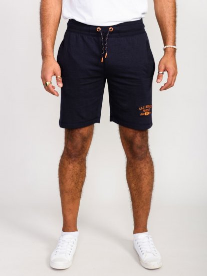 D555 Sutton Elasticated Waist Shorts With Embroidery Navy - Joggingbroeken & shorts - Joggingbroeken & Shorts Heren Grote Maten