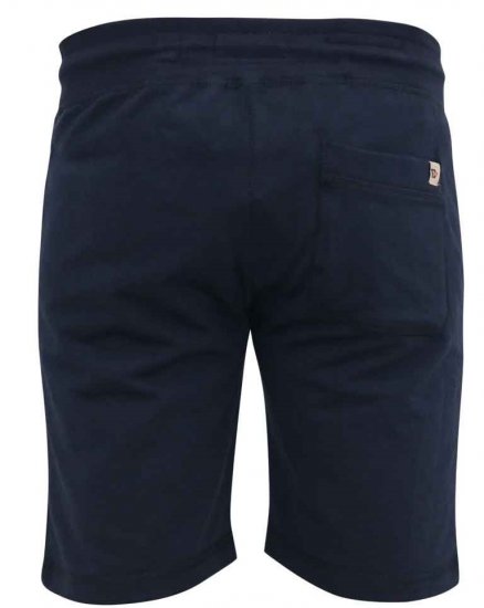 D555 Sutton Elasticated Waist Shorts With Embroidery Navy - Joggingbroeken & shorts - Joggingbroeken & Shorts Heren Grote Maten