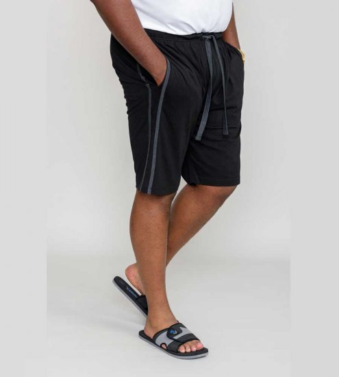 D555 Ryan Jersey Shorts 2-pack Black/Charcoal - Joggingbroeken & shorts - Joggingbroeken & Shorts Heren Grote Maten