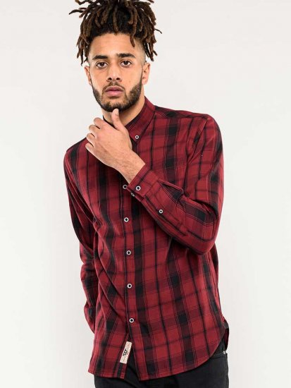 D555 Benalla Check Long Sleeve Button Down Shirt - Overhemden - Overhemden Grote Maten Heren