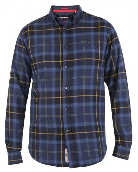 D555 Helston LS Flannel Shirt - Overhemden - Overhemden Grote Maten Heren