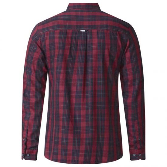 D555 Theo Long Sleeve Check Shirt - Overhemden - Overhemden Grote Maten Heren