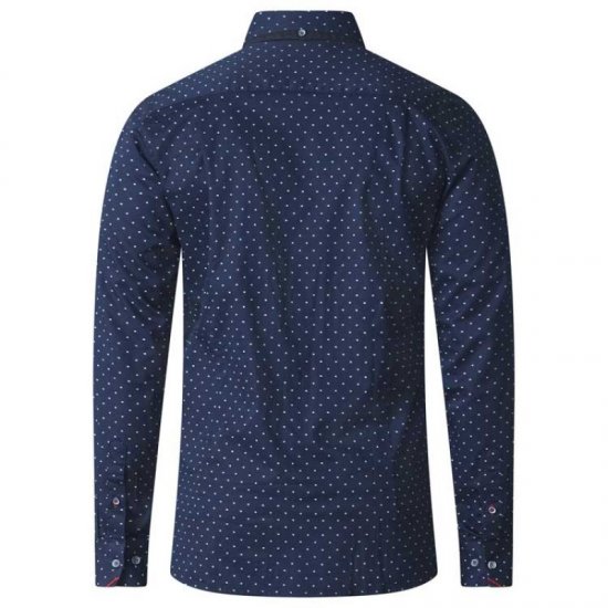 D555 Rashard Long Sleeve Printed Shirt - Overhemden - Overhemden Grote Maten Heren