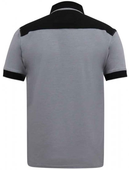 D555 Prinstead Pique Polo Shirt Grey - Polo shirts - Grote Maten Poloshirts Heren
