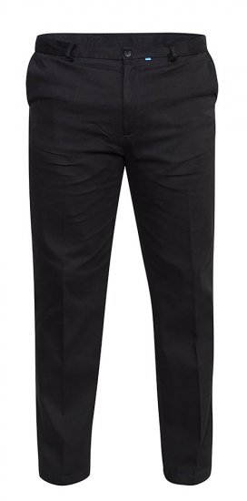 D555 Bruno Stretch Chino pants with Extenda Waist Black - Jeans & broeken - Jeans & Broeken Grote Maten Heren
