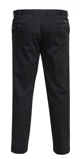 D555 Bruno Stretch Chino pants with Extenda Waist Black - Jeans & broeken - Jeans & Broeken Grote Maten Heren