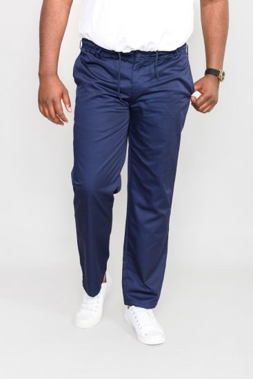 D555 Basilio Pants with elasticated waist Navy - Jeans & broeken - Jeans & Broeken Grote Maten Heren