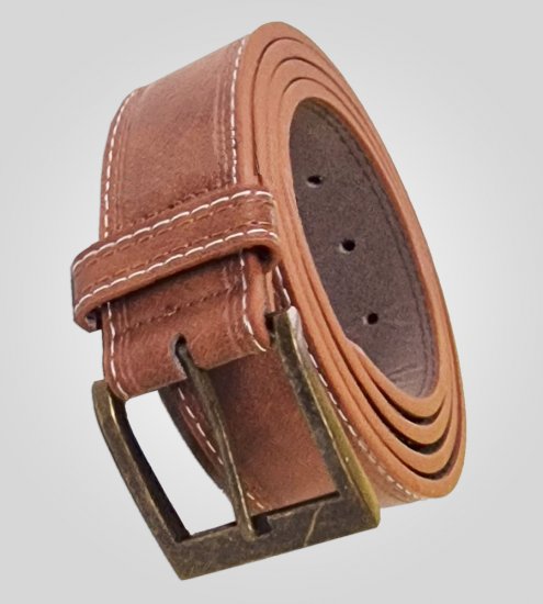 D555 Dylan Tan Bonded Leather Belt - Riemen - Grote Maten Heren Riemen