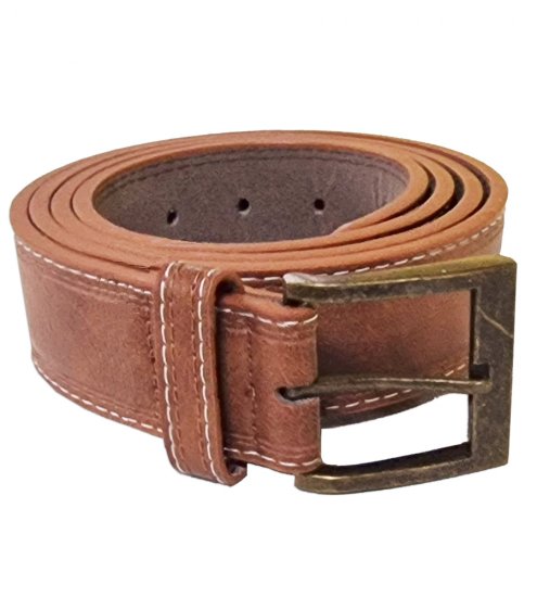D555 Dylan Tan Bonded Leather Belt - Riemen - Grote Maten Heren Riemen