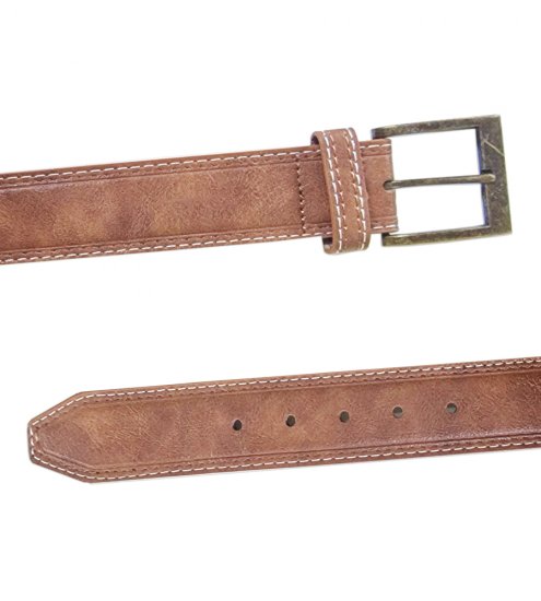D555 Dylan Tan Bonded Leather Belt - Riemen - Grote Maten Heren Riemen
