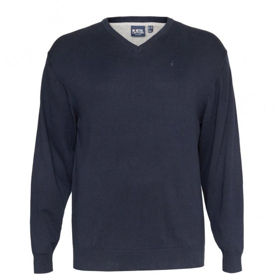 North Latitude V-neck knit Night Sky - Sweaters & hoodies - Sweaters & Hoodies Grote Maten Heren