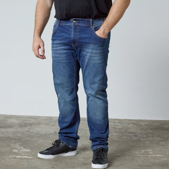 North Latitude Jeans Jack Blue Used Wash - Jassen - Grote Maten Herenjassen