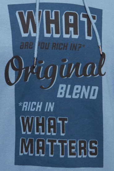 Blend Hoodie 4285 Copen Blue - Sweaters & hoodies - Sweaters & Hoodies Grote Maten Heren