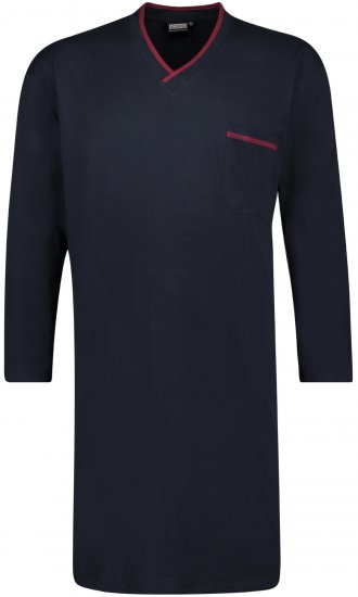 Adamo Bill Long Nightshirt Navy - Ondergoed & zwem - Grote Maten Ondergoed Heren