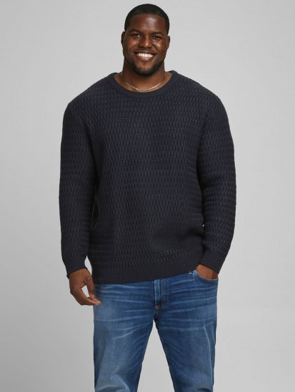 Jack & Jones JCOBRANDON Knit Black - Sweaters & hoodies - Sweaters & Hoodies Grote Maten Heren