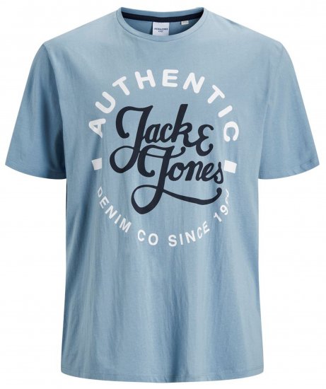Jack & Jones JJMOON T-shirt Faded Denim - T-shirts - Grote Maten T-shirts Heren