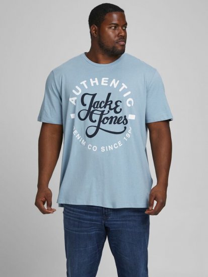 Jack & Jones JJMOON T-shirt Faded Denim - T-shirts - Grote Maten T-shirts Heren