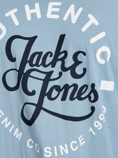 Jack & Jones JJMOON T-shirt Faded Denim - T-shirts - Grote Maten T-shirts Heren