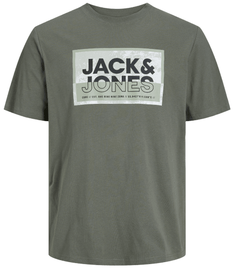 Jack & Jones JCOLOGAN T-Shirt Agave Green - T-shirts - Grote Maten T-shirts Heren