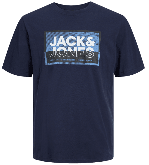 Jack & Jones JCOLOGAN T-Shirt Navy Blazer - T-shirts - Grote Maten T-shirts Heren