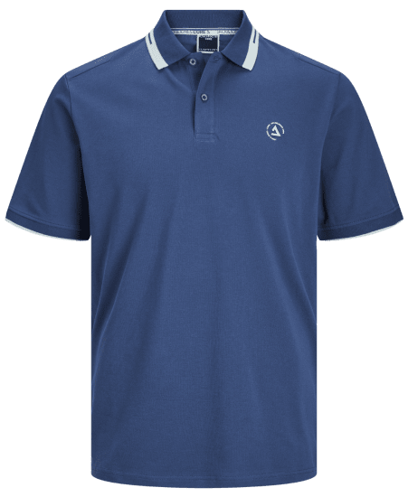 Jack & Jones JCOHASS LOGO Polo Ensign Blue - Polo shirts - Grote Maten Poloshirts Heren