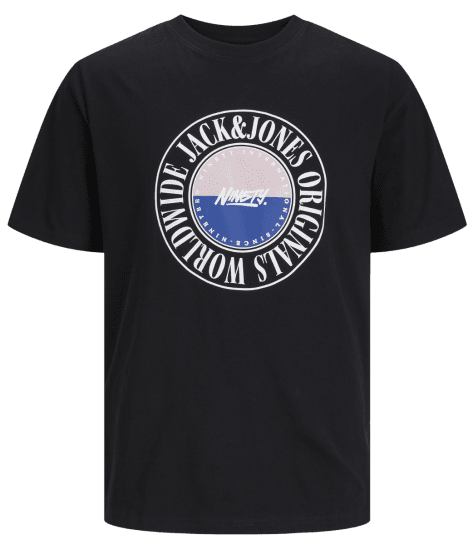 Jack & Jones JORCOBIN T-Shirt Black - T-shirts - Grote Maten T-shirts Heren