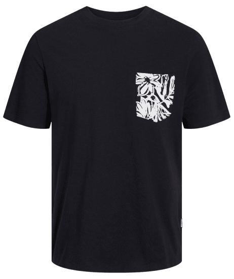 Jack & Jones JORLAFAYETTE BRANDING T-Shirt Black - T-shirts - Grote Maten T-shirts Heren