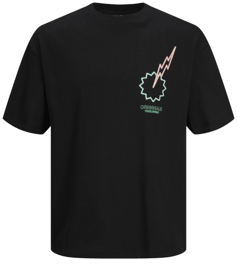 Jack & Jones JORVIVID T-Shirt Black - T-shirts - Grote Maten T-shirts Heren
